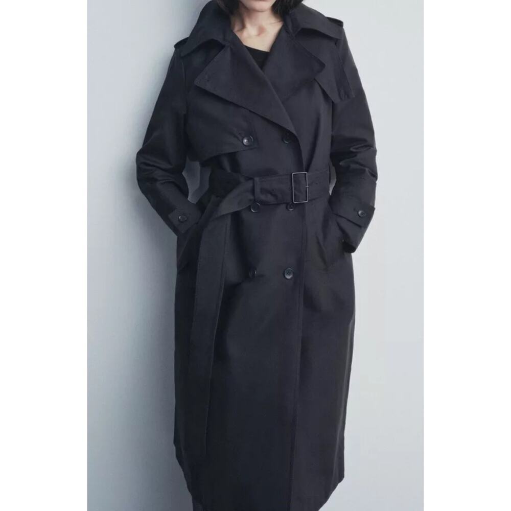 Nwt-Zara ZARA ZW COLLECTION OVERSIZE TRENCH COAT- water resistant- M